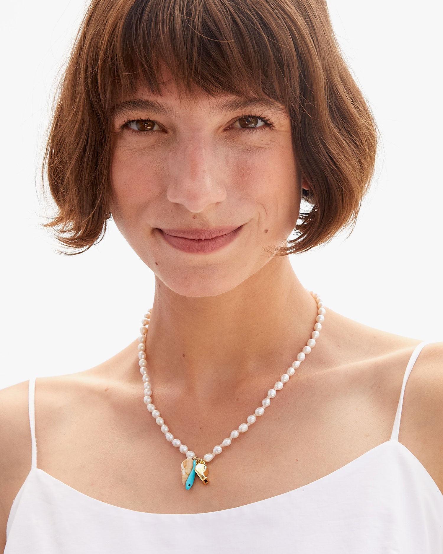 Freshwater Pearl Charm Necklace - Image 2