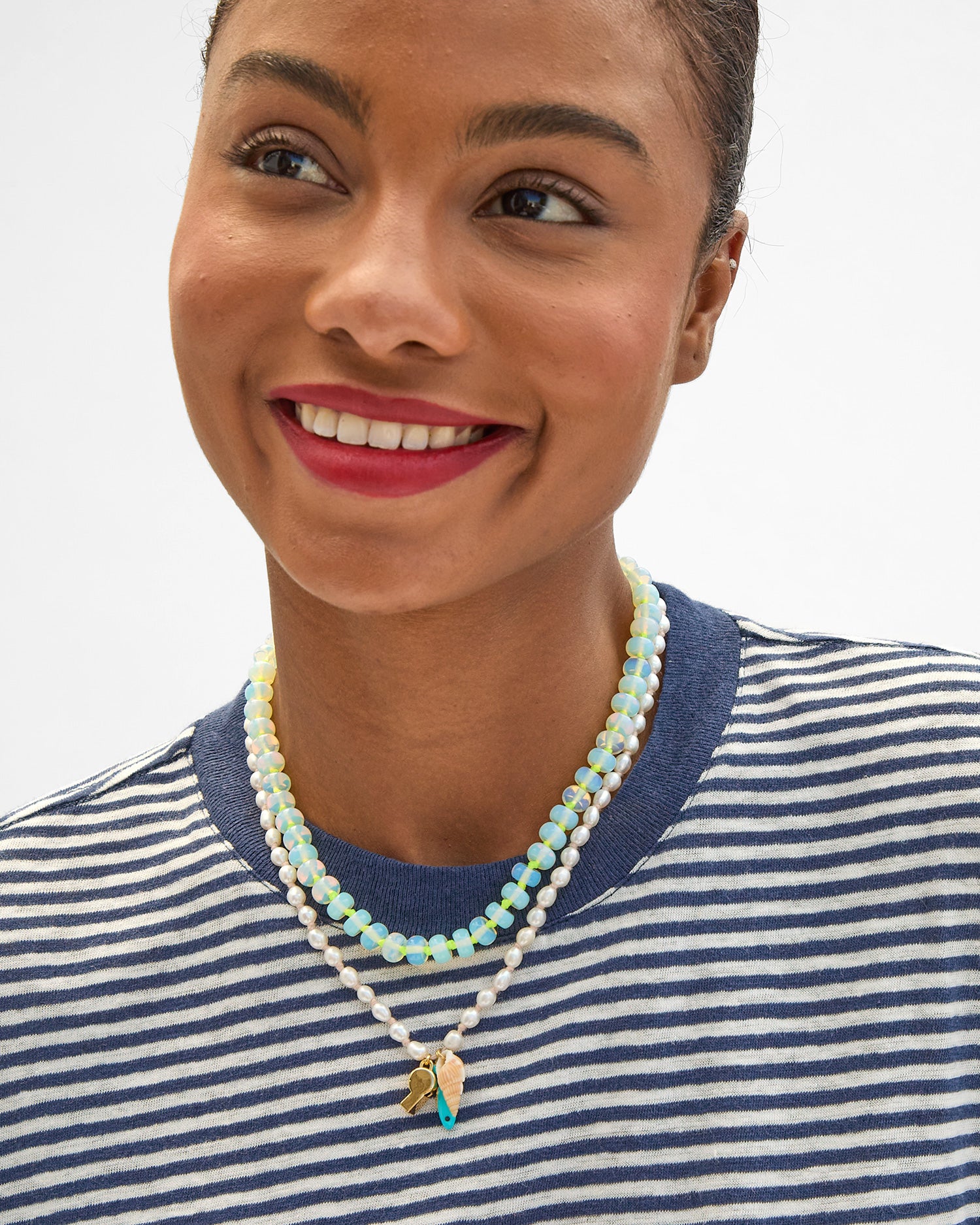 Freshwater Pearl Charm Necklace - Image 3