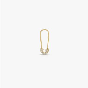 Pavé Safety Pin Earring